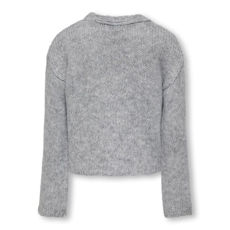 KIDS ONLY Marie Langærmet V-Neck Cardigan Knt - Light Grey Melange