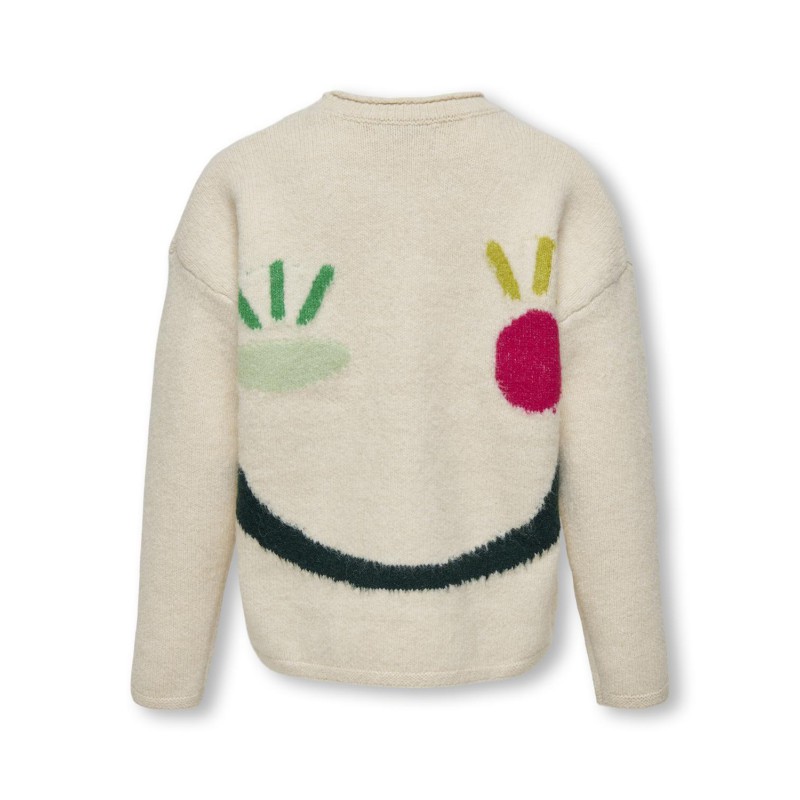 KIDS ONLY Andrea Langærmet Loose O-Neck Knt - Birch