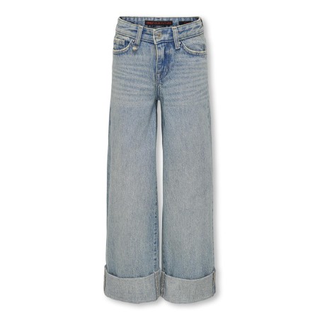 KIDS ONLY Broome Brede Fold-Up Denim Jns Red Tai - Light Blue Denim