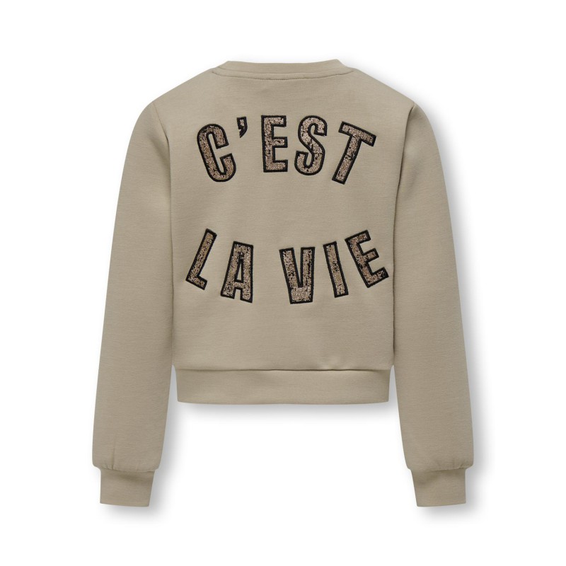 KIDS ONLY Mayra Langærmet Shine O-Neck Swt - Humus