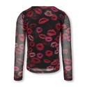 KIDS ONLY Paris Langærmet O-Neck Mesh Top Jrs - Sort