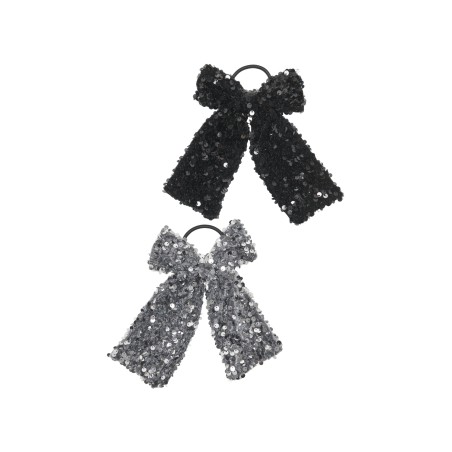 KIDS ONLY Shy Glitter Bow 2-Pack Elastics Acc - Silver