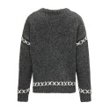 KIDS ONLY Amanda Life Langærmet O-Neck Detail Cs Knt - Dark Grey Melange