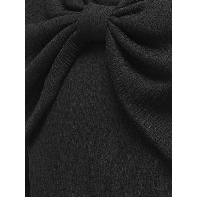 KIDS ONLY Mia Langærmet Bow Top Jrs - Sort