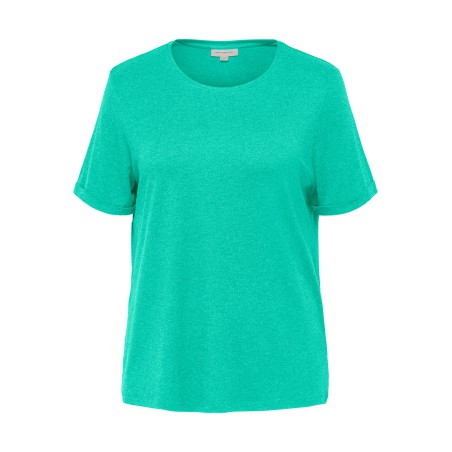 ONLY CARMAKOMA Moster S/S Fold Up Top Jrs - Spearmint