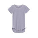 NAME IT Baby Kab Rib S/S Bodystocking - Heirloom Lilac