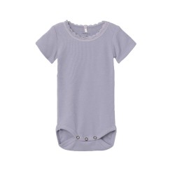 NAME IT Baby Kab Rib S/S Bodystocking - Heirloom Lilac