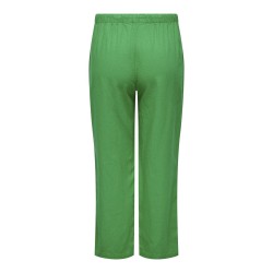 ONLY CARMAKOMA Hør Pull-Up Bukser - Green Bee