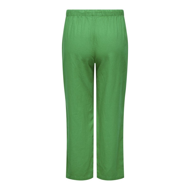 ONLY CARMAKOMA Hør Pull-Up Bukser - Green Bee