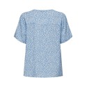 ONLY Susan S/S V-Neck Top Vævet - Blissful Blue