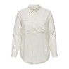 ONLY CARMAKOMA L/S Hør Skjorte - Cloud Dancer