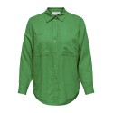 ONLY CARMAKOMA L/S Hør Skjorte - Green Bee