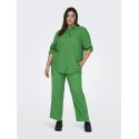 ONLY CARMAKOMA L/S Hør Skjorte - Green Bee