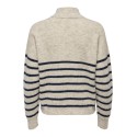 ONLY Tokyo Langærmet Zip Pullover Knt - Pumice Stone
