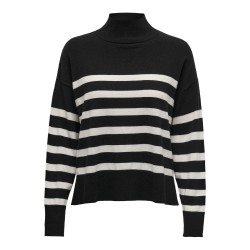 ONLY Bari Langærmet Highneck Knt - Sort