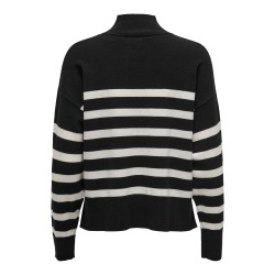 ONLY Bari Langærmet Highneck Knt - Sort