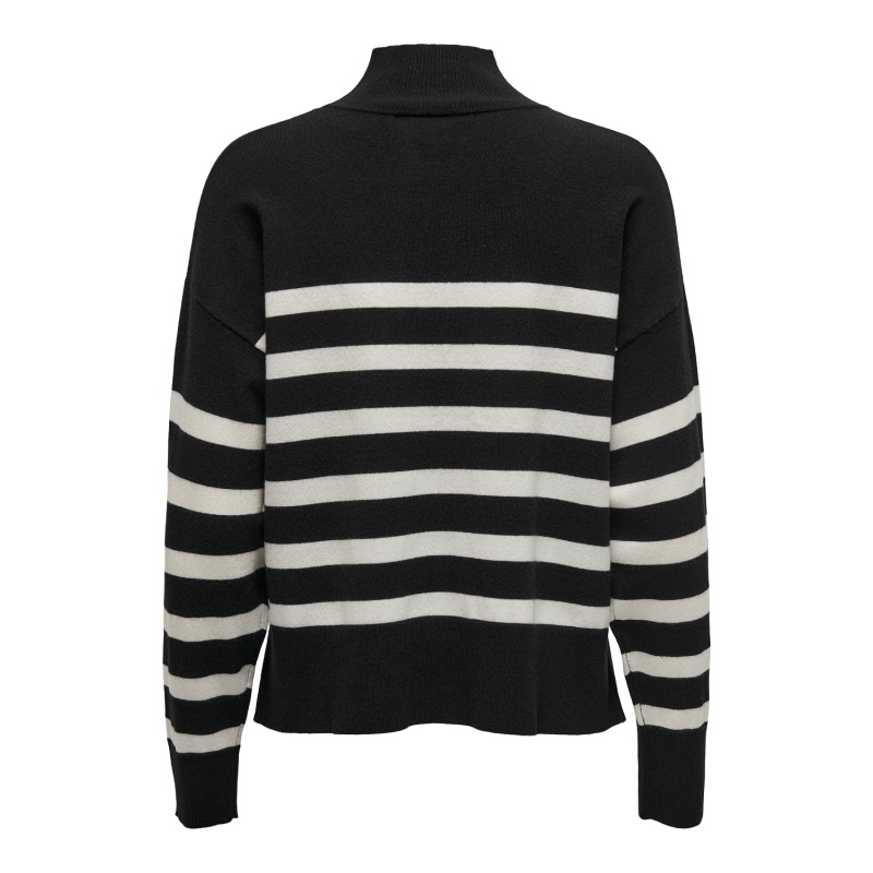 ONLY Bari Langærmet Highneck Knt - Sort