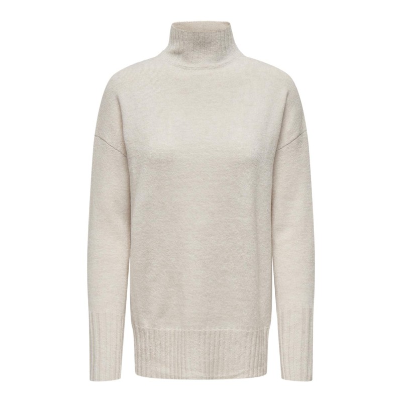 ONLY Gabriel Life Langærmet Highneck Knt - Pumice Stone