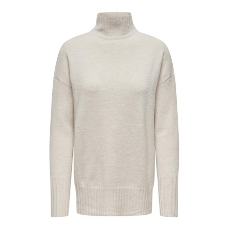 ONLY Gabriel Life Langærmet Highneck Knt - Pumice Stone