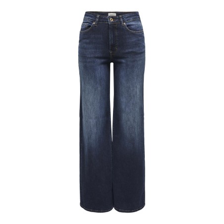 ONLY Madison Blush Højtaljede Brede Denim Tai081 - Dark Blue Denim