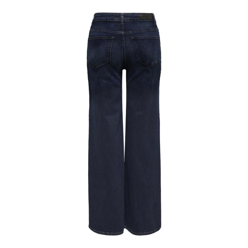 ONLY Madison Blush Højtaljede Brede Denim Tai081 - Dark Blue Denim