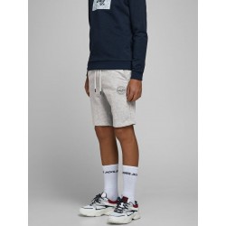 JACK & JONES Junior Shark Sweat Shorts - Light Grey Melange