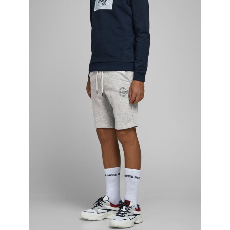 JACK & JONES Junior Shark Sweat Shorts - Light Grey Melange
