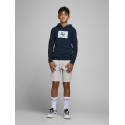 JACK & JONES Junior Shark Sweat Shorts - Light Grey Melange