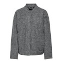ONLY Gaia Boucle Bomber Otw Os - Dark Grey Melange