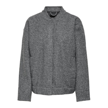 ONLY Gaia Boucle Bomber Otw Os - Dark Grey Melange