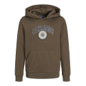JACK & JONES JUNIOR Jjkam Varsity Branding Sweat Hood Junior - Canteen