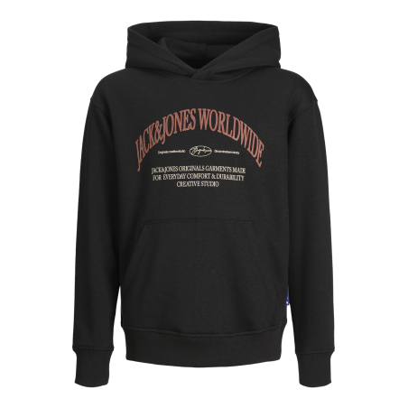 JACK & JONES JUNIOR Jorfrederiksberg Margate Sweat Ho Bf Junior - Sort