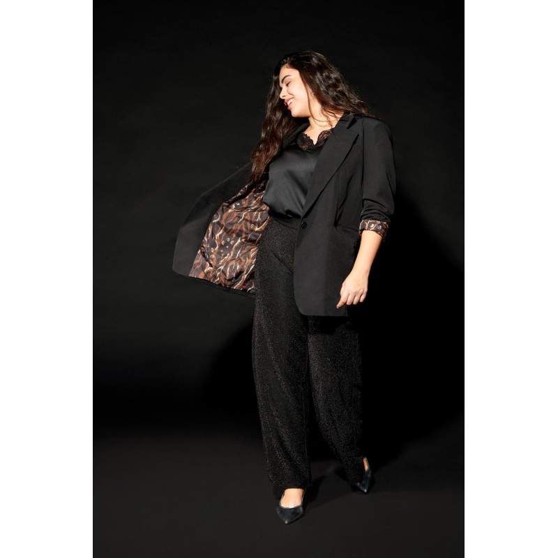 ONLY CARMAKOMA Lana-Berry Detail Langærmet Ovs Blazer Tlr - Sort