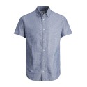 JACK & JONES Junior Hør S/S Skjorte - Faded Denim