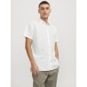 JACK & JONES Summer Hør S/S Skjorte - Hvid