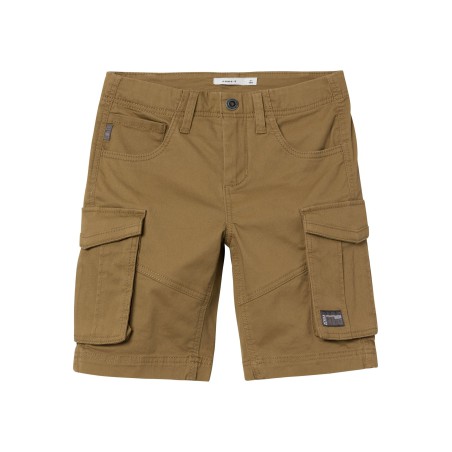 NAME IT Kids Ryan Twill Shorts - Kelp