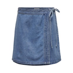 ONLY Villa Wrap Tie Denim Nederdel - Light Blue Denim
