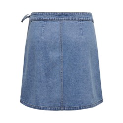 ONLY Villa Wrap Tie Denim Nederdel - Light Blue Denim