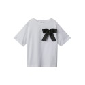 NAME IT Kids Hansa Sløjfe S/S Top - Bright White