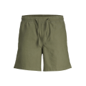 JACK & JONES Jaiden Summer Hør Blend Shorts - Dusty Olive