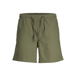 JACK & JONES Jaiden Summer Hør Blend Shorts - Dusty Olive
