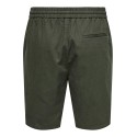 ONLY & SONS Linus Loose Hør Shorts - Olive Night