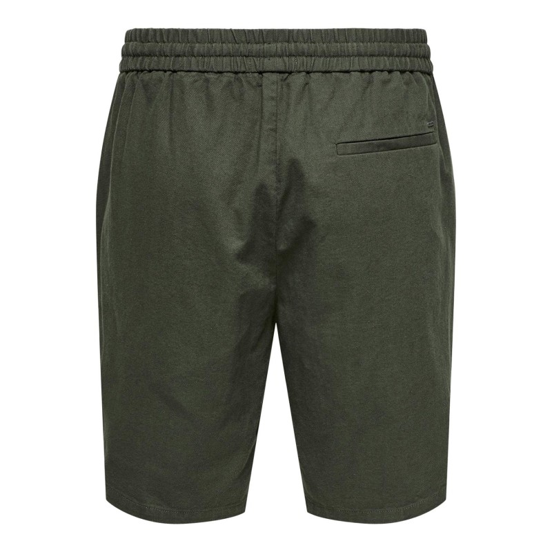 ONLY & SONS Linus Loose Hør Shorts - Olive Night