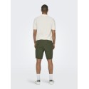 ONLY & SONS Linus Loose Hør Shorts - Olive Night