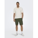 ONLY & SONS Linus Loose Hør Shorts - Olive Night