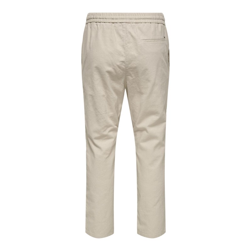 ONLY & SONS Linus Crop Hør Bukser - Silver Linning