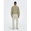 ONLY & SONS Linus Crop Hør Bukser - Silver Linning