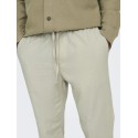 ONLY & SONS Linus Crop Hør Bukser - Silver Linning
