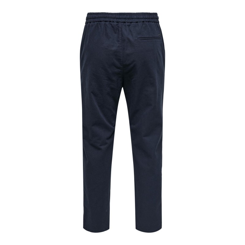 ONLY & SONS Linus Crop Hør Bukser - Dark Navy