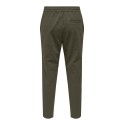 ONLY & SONS Linus Crop Hør Bukser - Olive Night